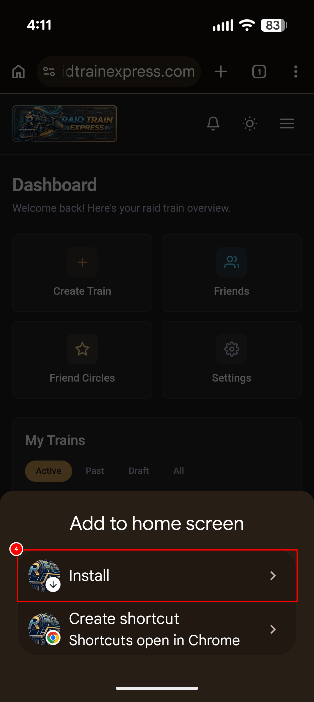 Step 3: Choose the Install option