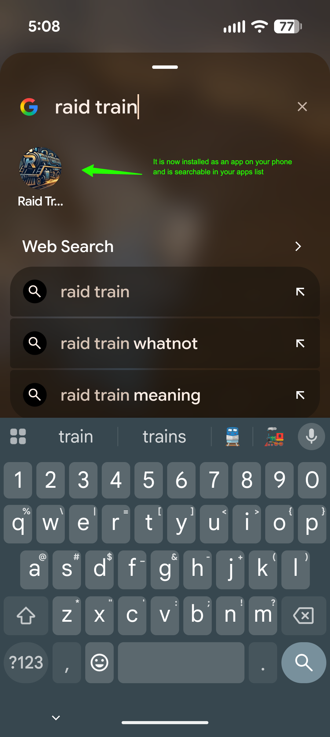 Step 7: Find the app in your app list